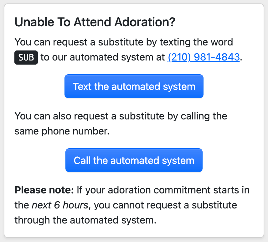 Automated phone number on the Help page